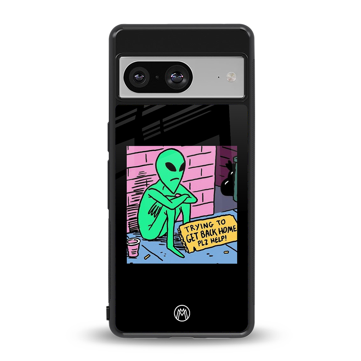 go home alien back phone cover | glass case for Google Pixel 8