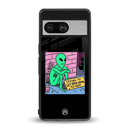 go home alien back phone cover | glass case for Google Pixel 8
