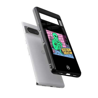 go home alien back phone cover | glass case for Google Pixel 8