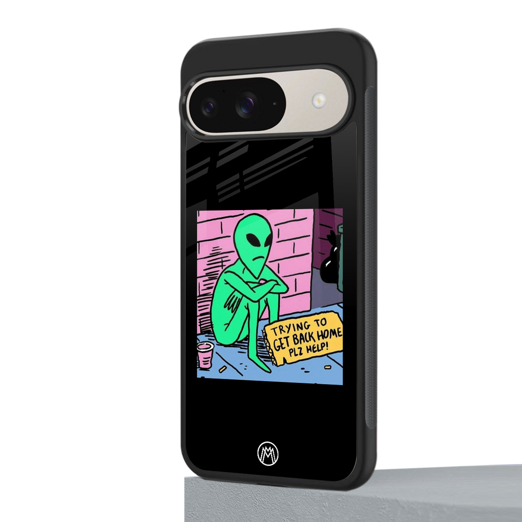 go home alien back phone cover | glass case for google pixel 9
