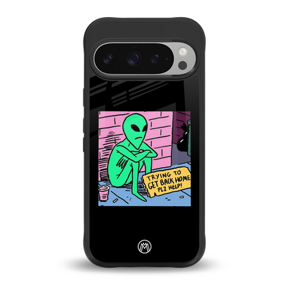go home alien back phone cover | glass case for google pixel 9 pro xl