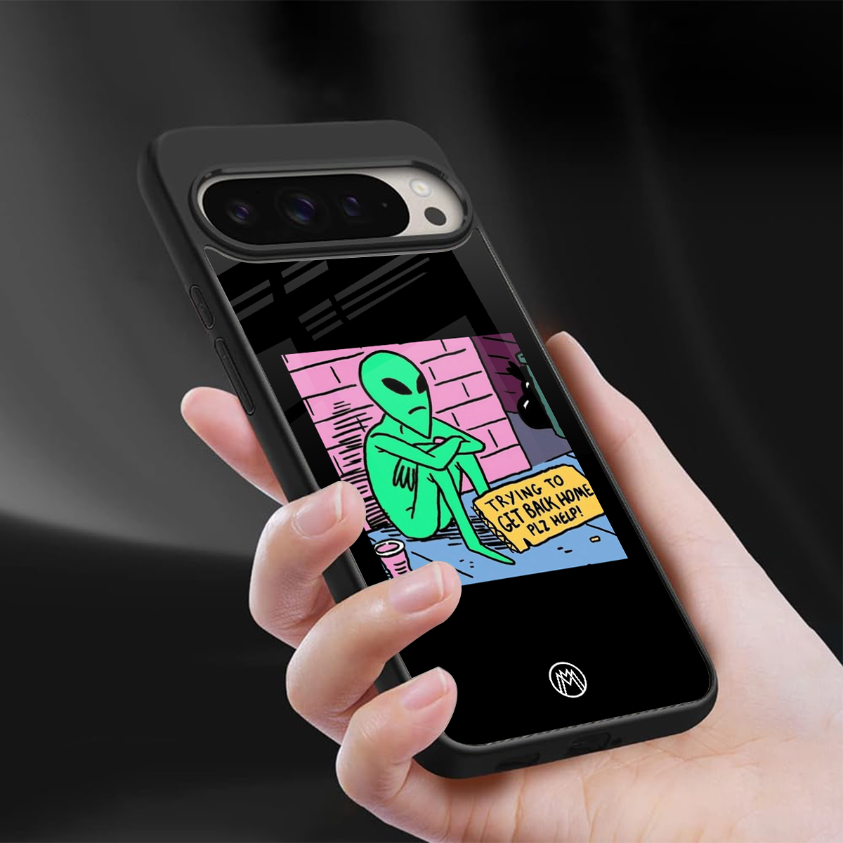 go home alien back phone cover | glass case for google pixel 9 pro