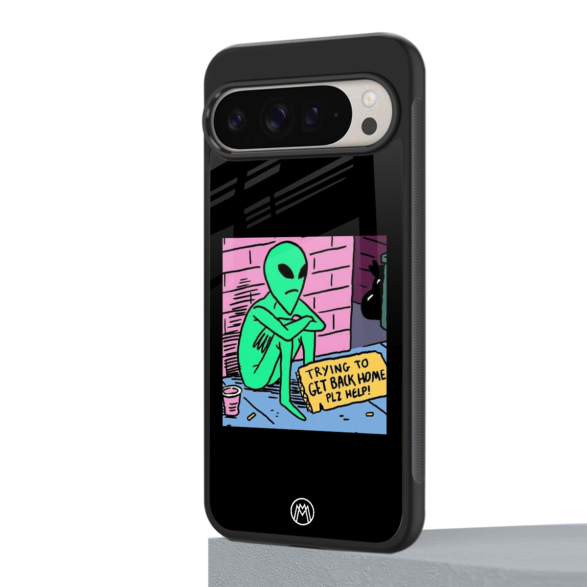 go home alien back phone cover | glass case for google pixel 9 pro