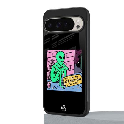 go home alien back phone cover | glass case for google pixel 9 pro xl