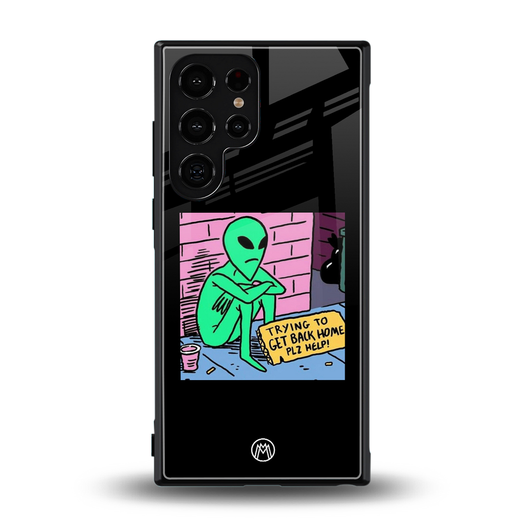 go home alien back phone cover | glass case for samsung galaxy s23 ultra