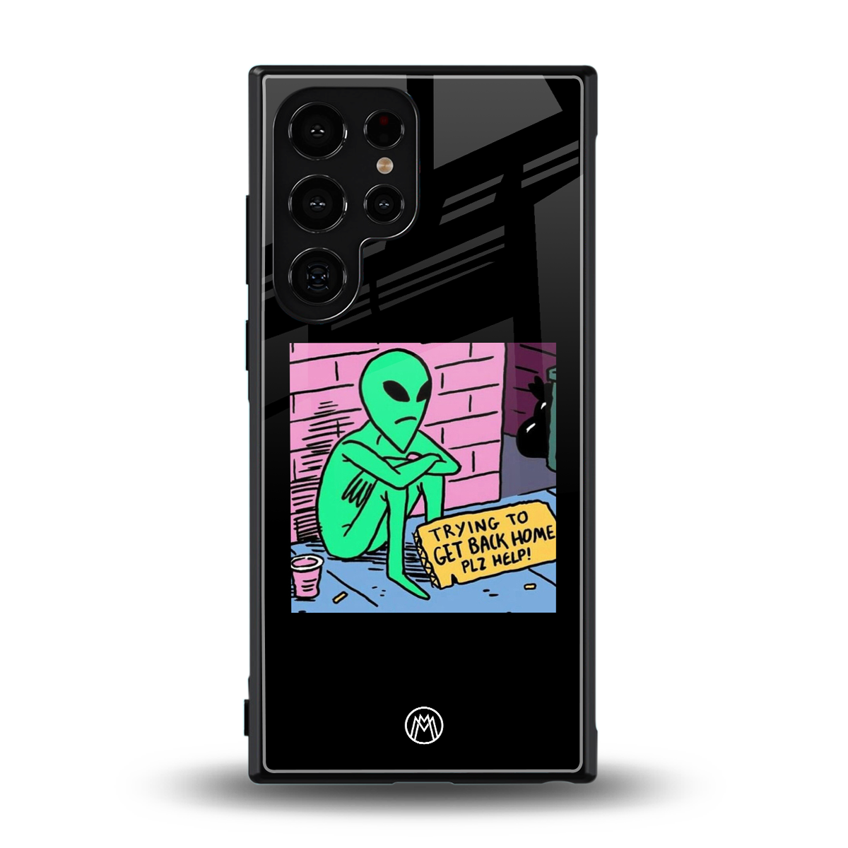 go home alien back phone cover | glass case for samsung galaxy s23 ultra