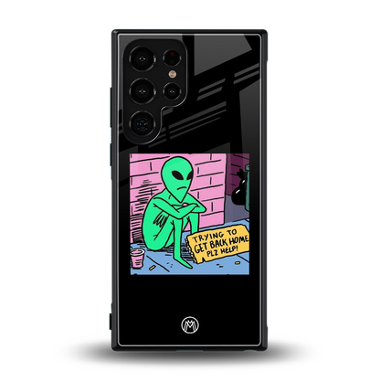 go home alien back phone cover | glass case for samsung galaxy s23 ultra