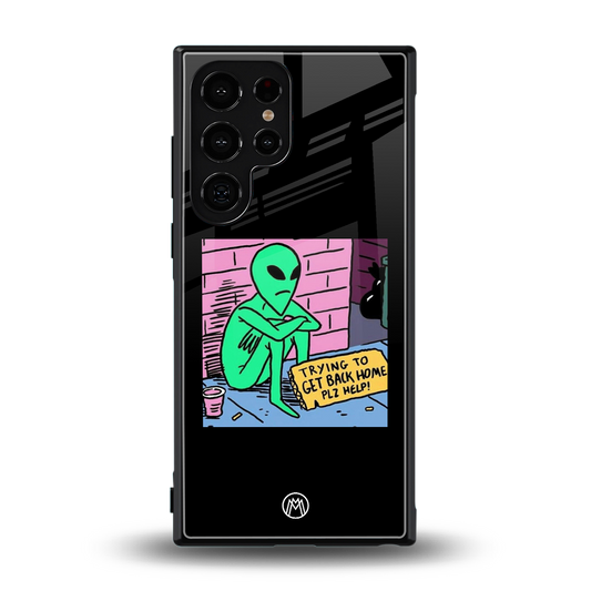go home alien back phone cover | glass case for samsung galaxy s23 ultra