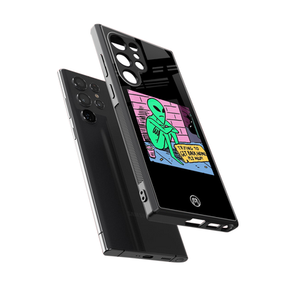 go home alien back phone cover | glass case for samsung galaxy s23 ultra