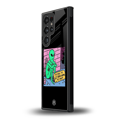 go home alien back phone cover | glass case for samsung galaxy s24 ultra