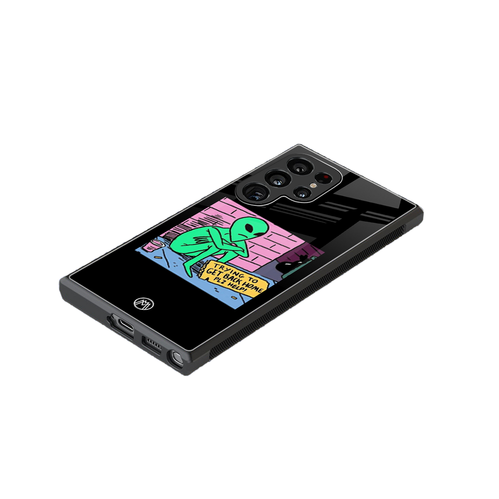 go home alien back phone cover | glass case for samsung galaxy s23 ultra