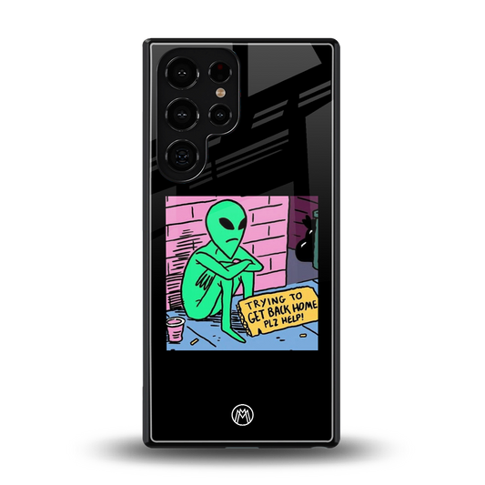 go home alien back phone cover | glass case for samsung galaxy s25 ultra