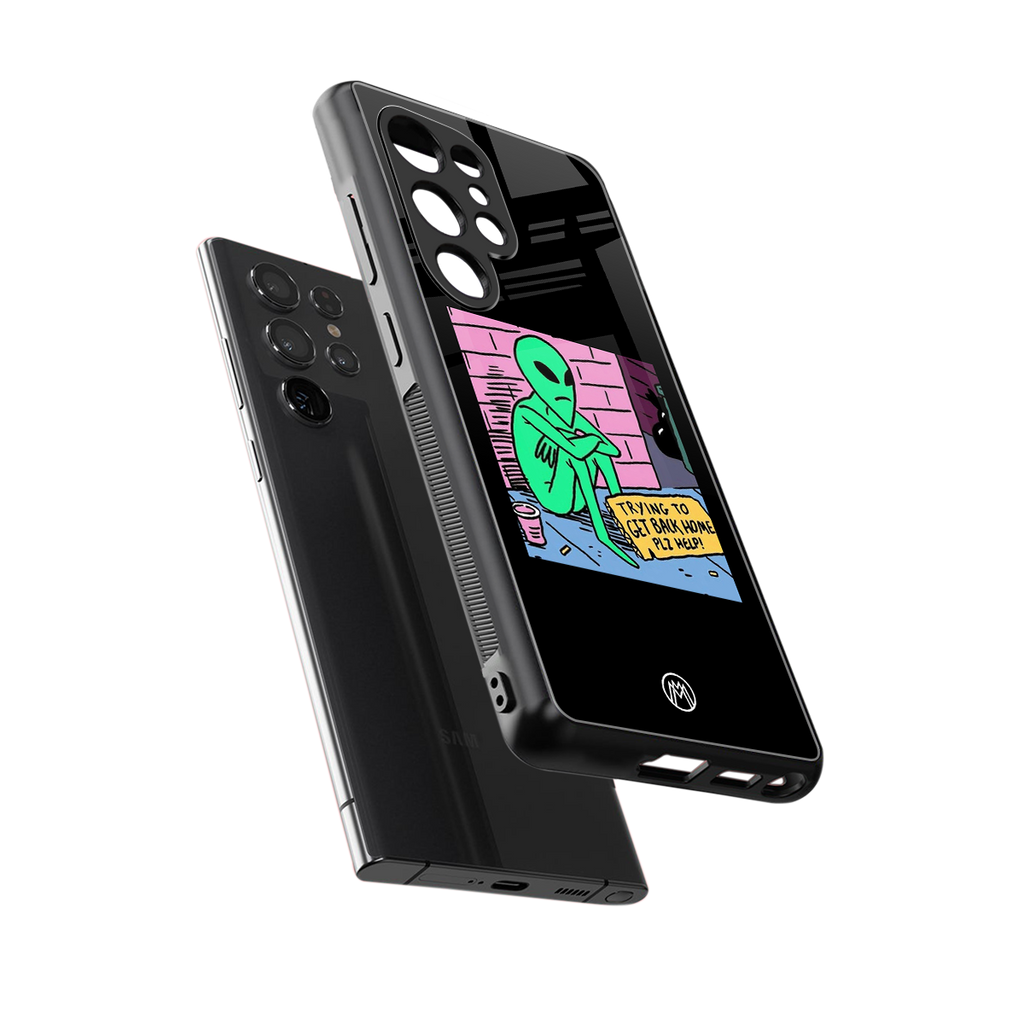go home alien back phone cover | glass case for samsung galaxy s25 ultra