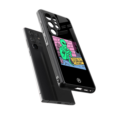 go home alien back phone cover | glass case for samsung galaxy s25 ultra