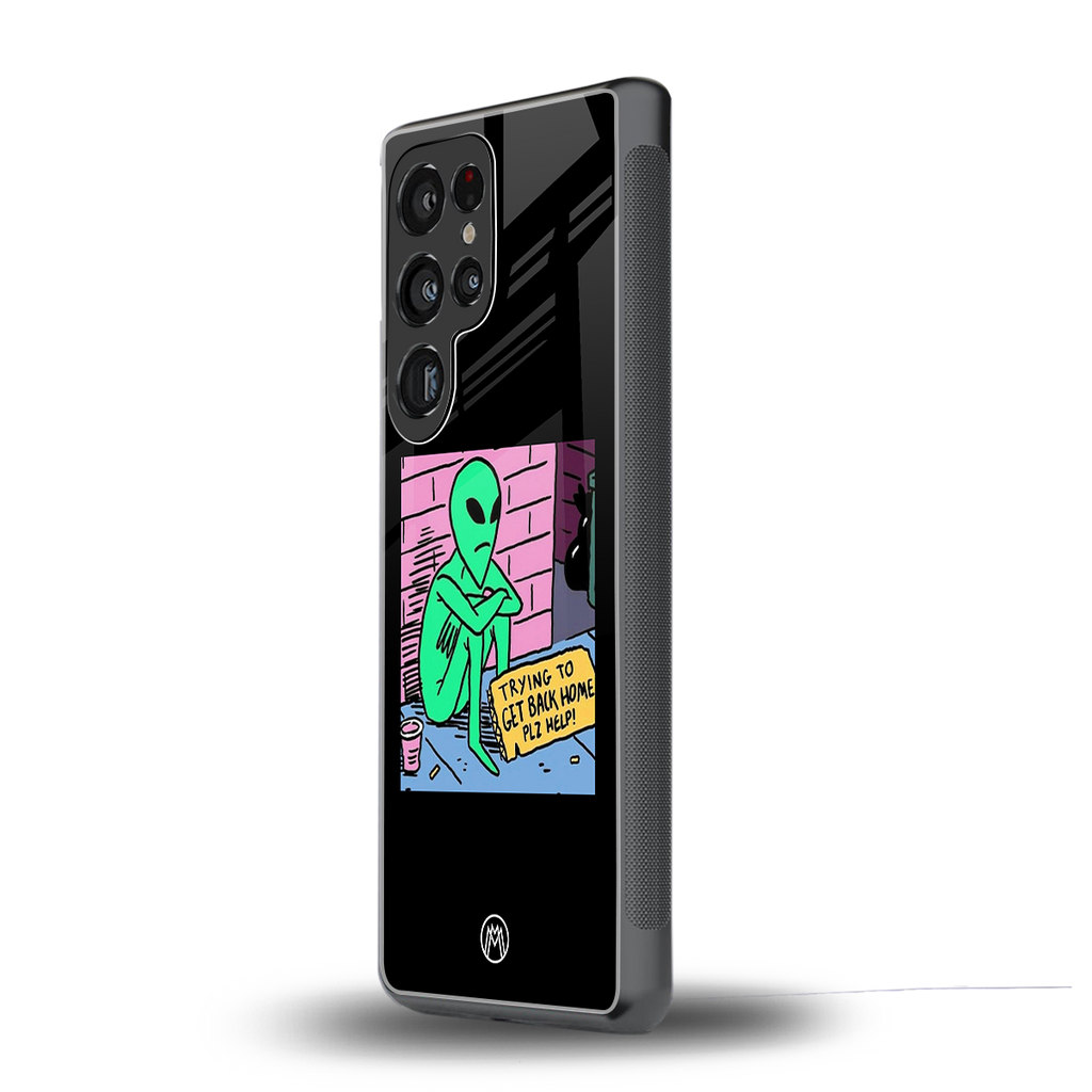 go home alien back phone cover | glass case for samsung galaxy s25 ultra
