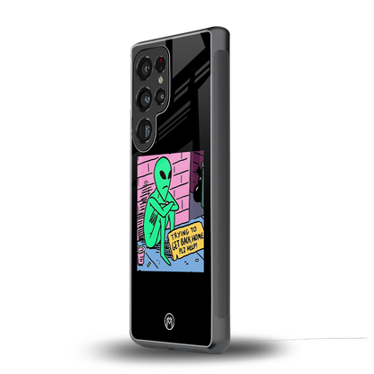 go home alien back phone cover | glass case for samsung galaxy s25 ultra