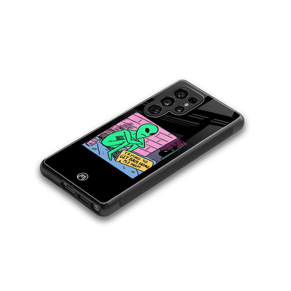 go home alien back phone cover | glass case for samsung galaxy s25 ultra