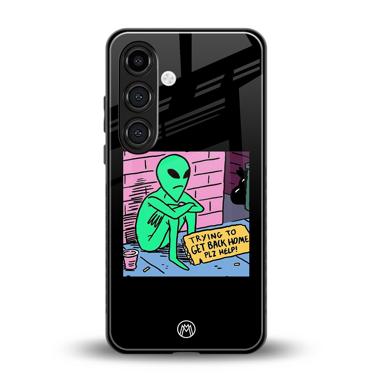go home alien back phone cover | glass case for samsung galaxy s24