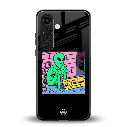 go home alien back phone cover | glass case for samsung galaxy s24 plus