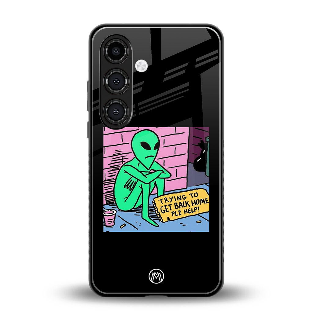 go home alien back phone cover | glass case for samsung galaxy s25