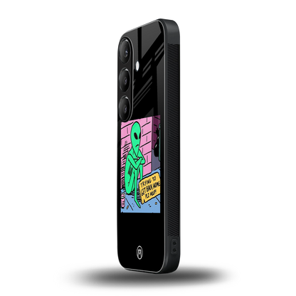 go home alien back phone cover | glass case for samsung galaxy s24 fe