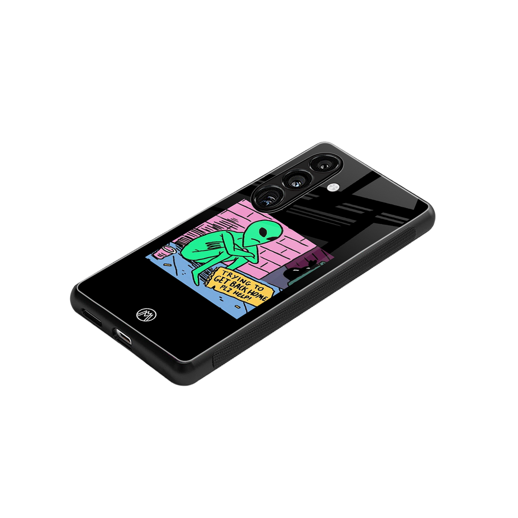 go home alien back phone cover | glass case for samsung galaxy s25