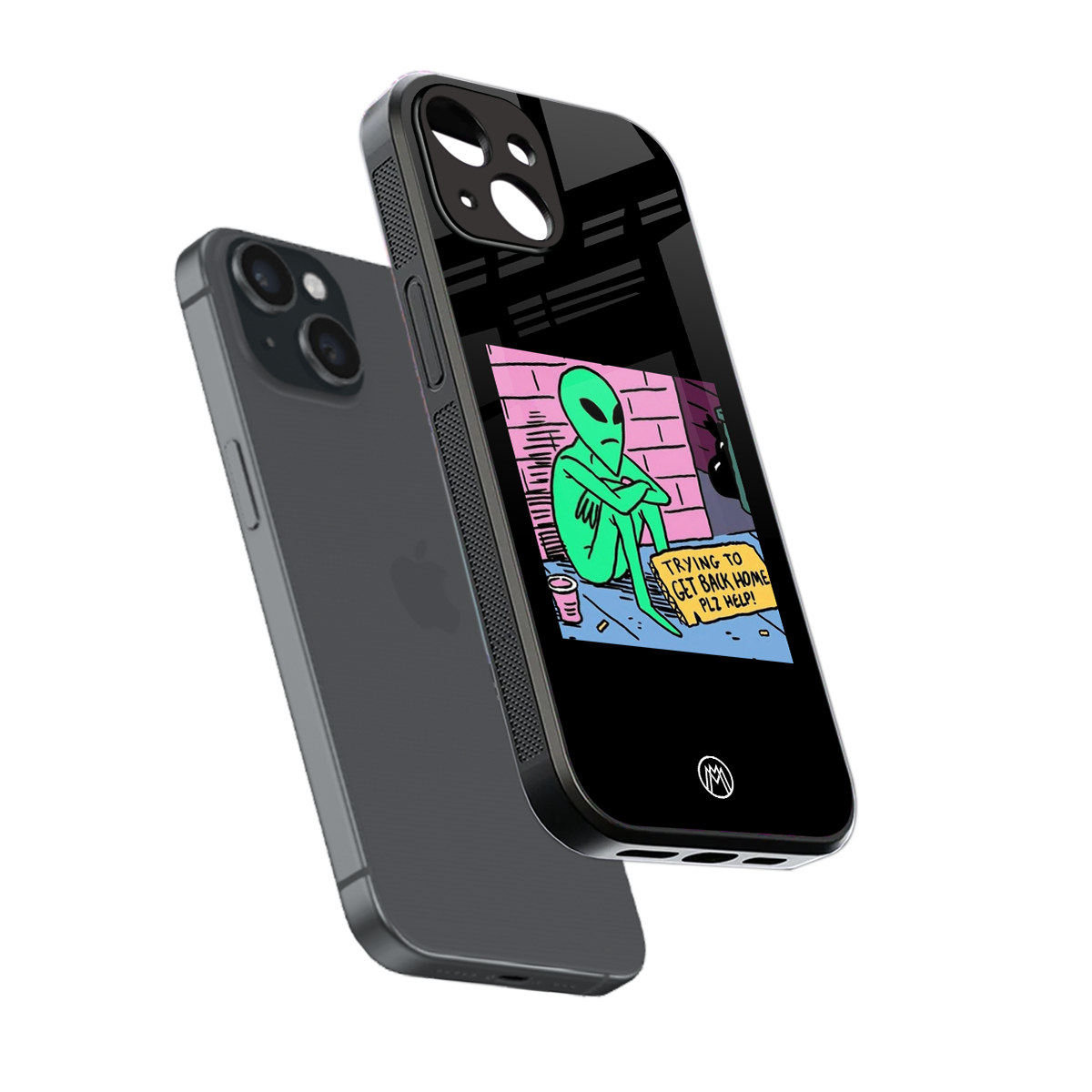 go home alien back phone cover | glass case for iphone 15
