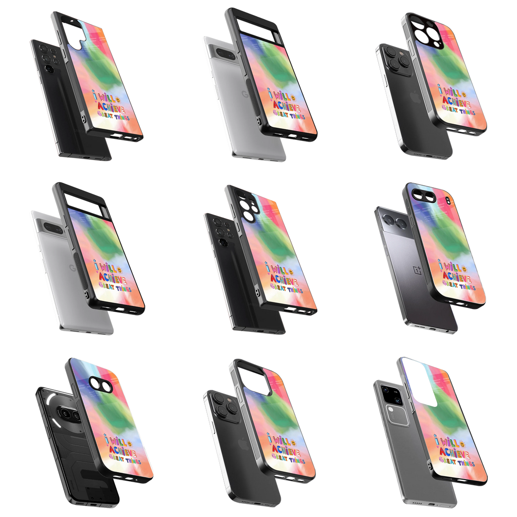 Durable Glass Back Mobile Case for iPhone, Samsung, OnePlus, Google Pixel, Redmi, Vivo, Oppo