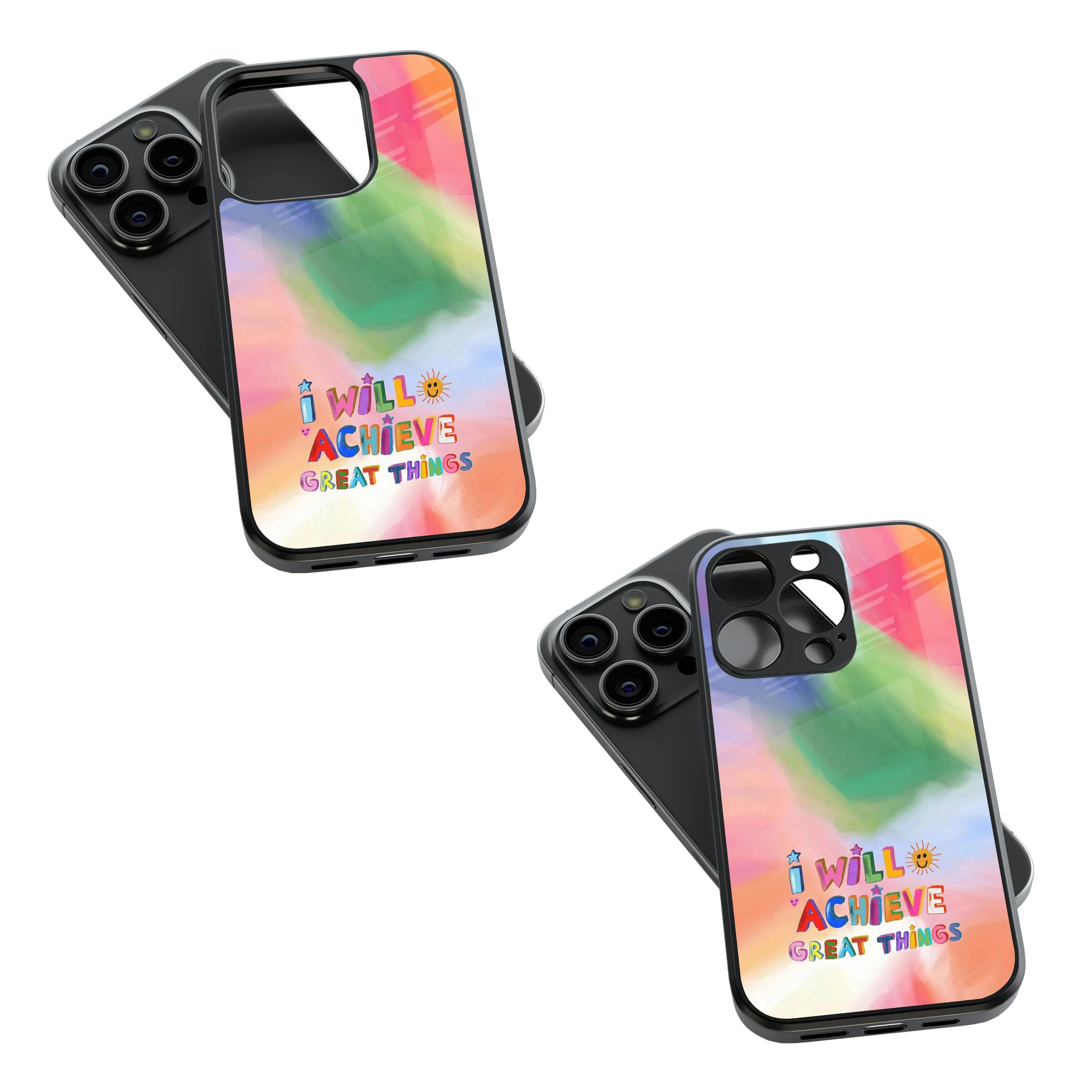 Trendy Glass Back Mobile Case for iPhone, Samsung, Redmi, OnePlus, Google Pixel, Motorola