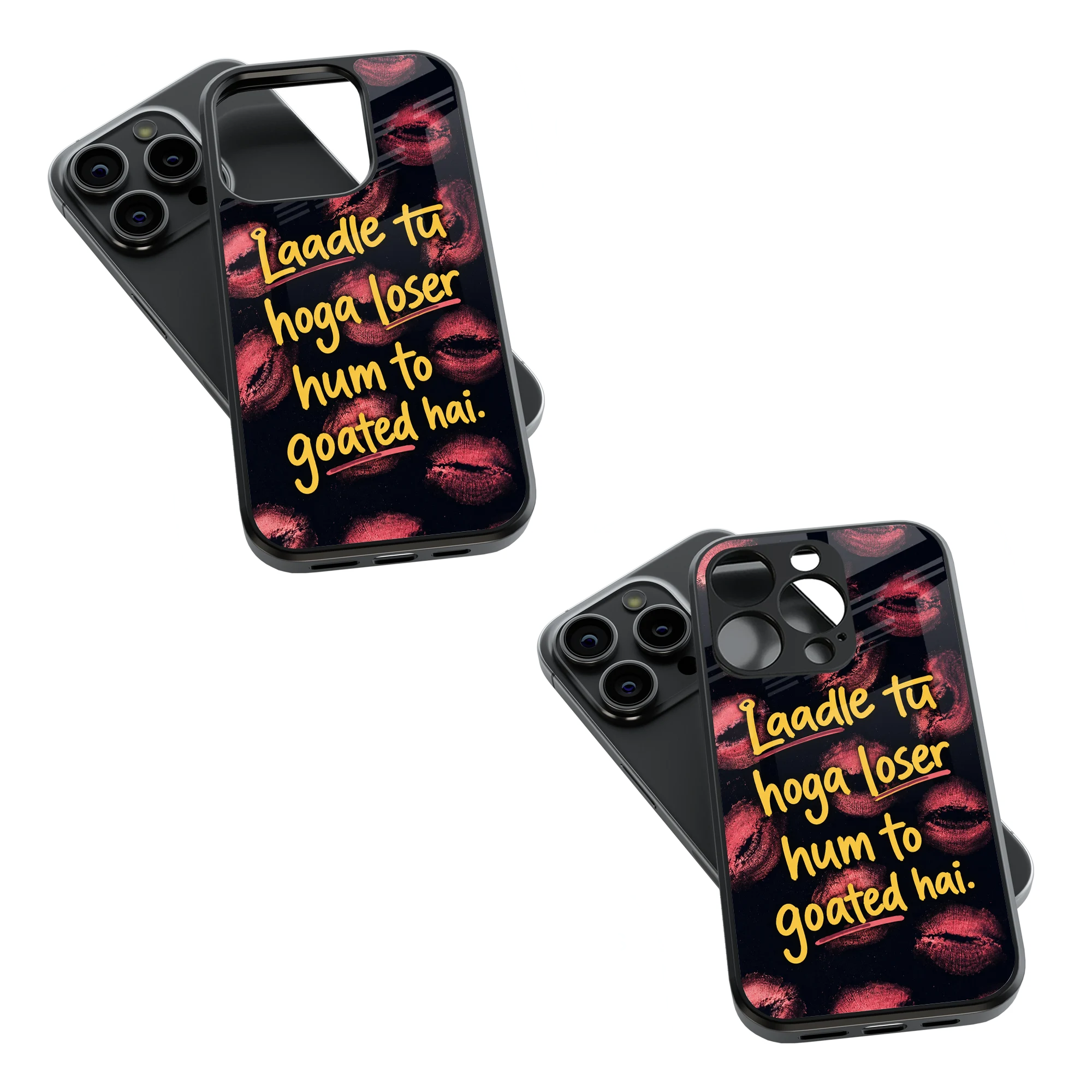 Trendy Glass Back Mobile Case for iPhone, Samsung, Redmi, OnePlus, Google Pixel, Motorola