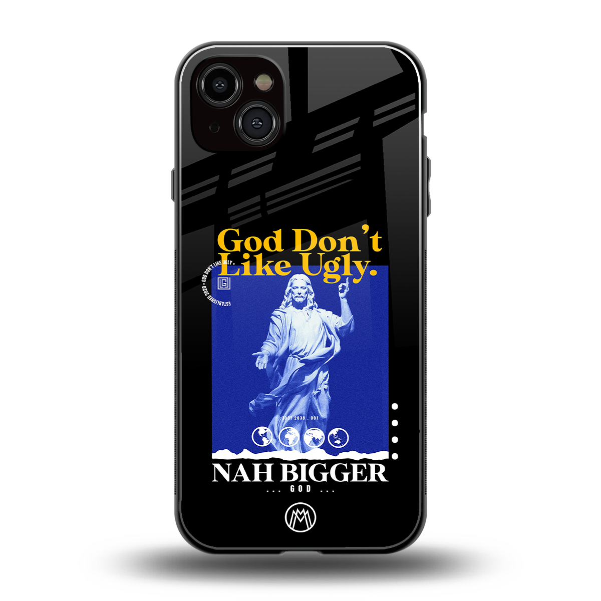 god don't like ugly exclusive back phone cover | glass case for iphone 15 plus