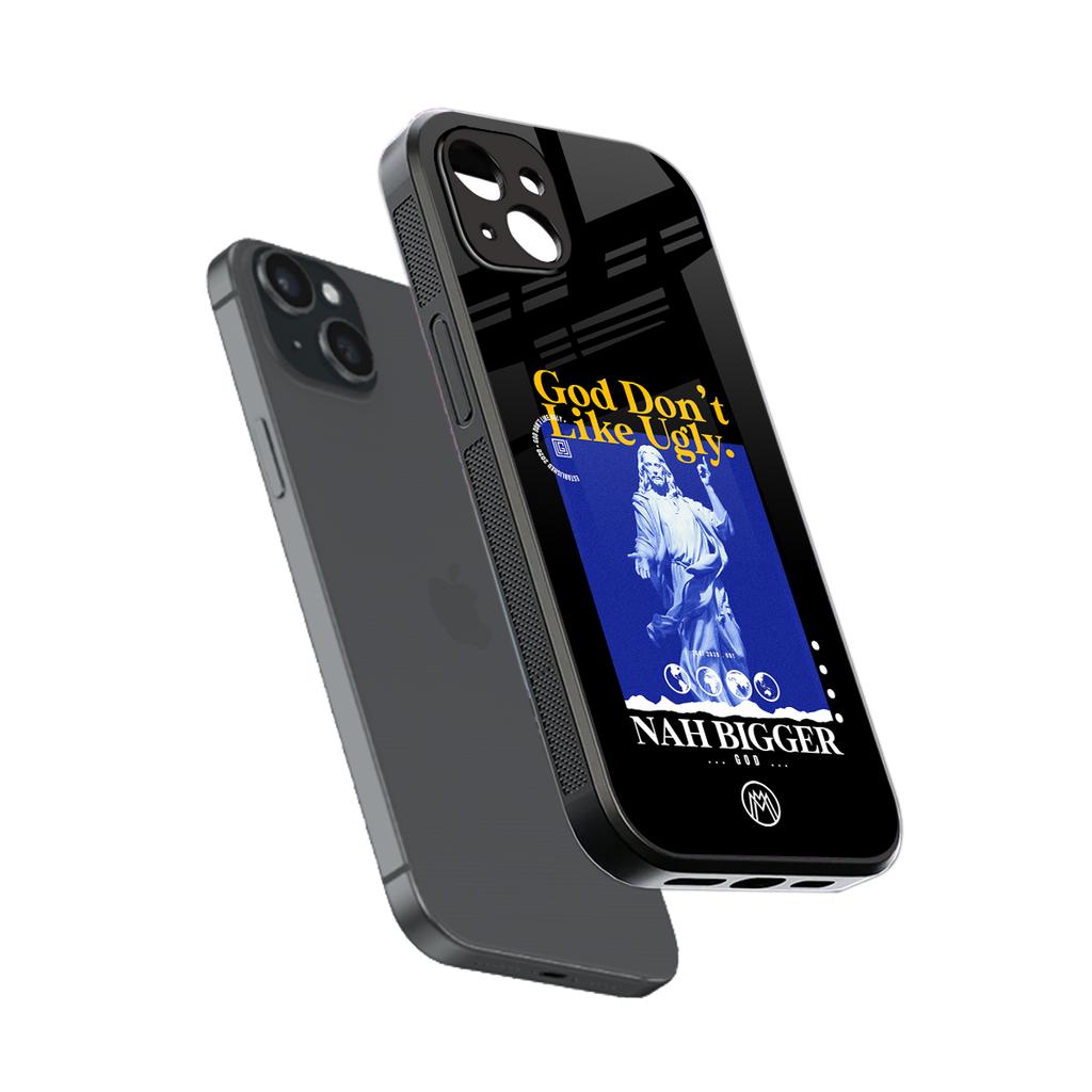 god don't like ugly exclusive back phone cover | glass case for iphone 15 plus