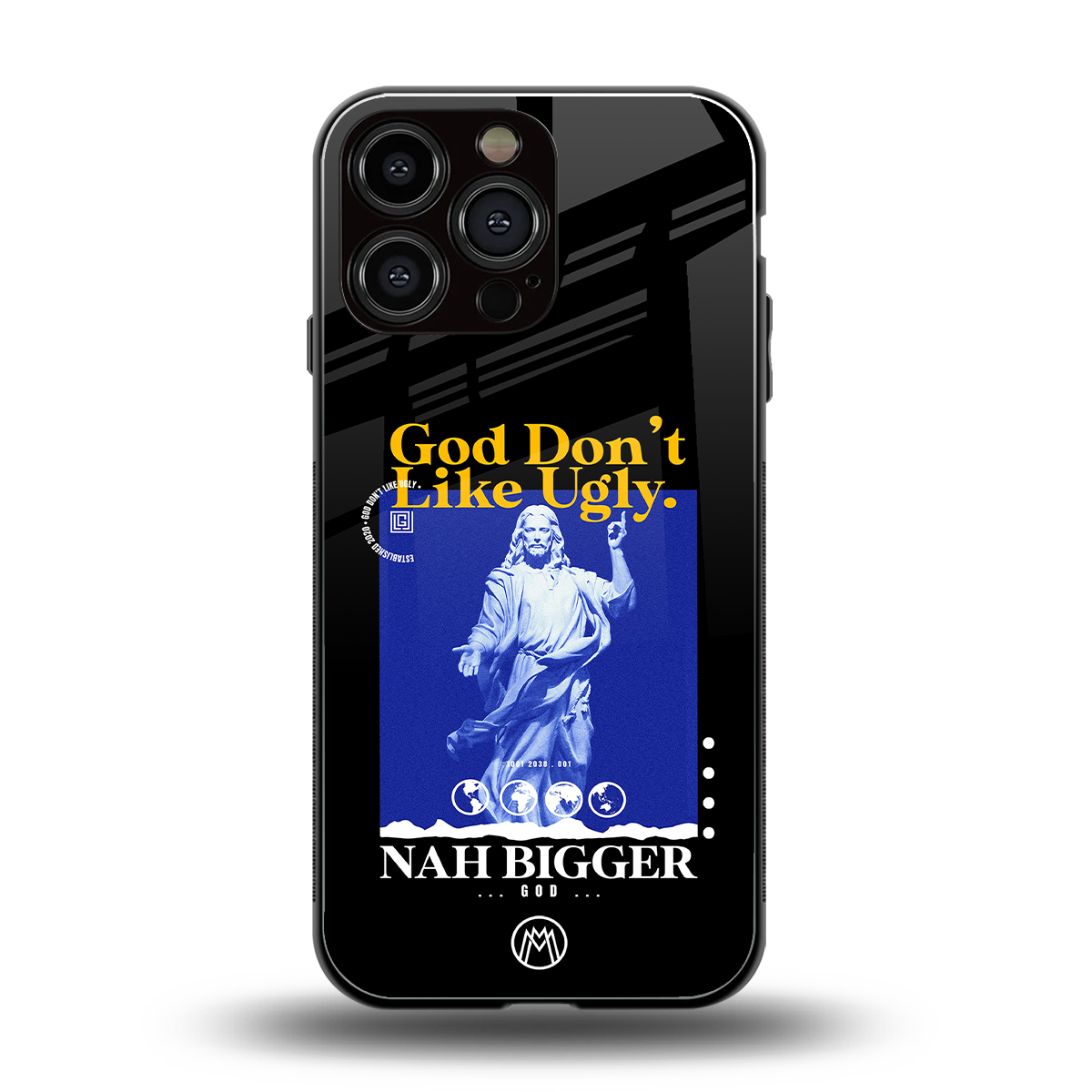 god don't like ugly exclusive back phone cover | glass case for iphone 14 pro max