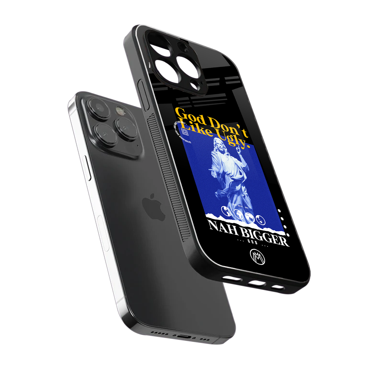 god don't like ugly exclusive back phone cover | glass case for iphone 15 pro max