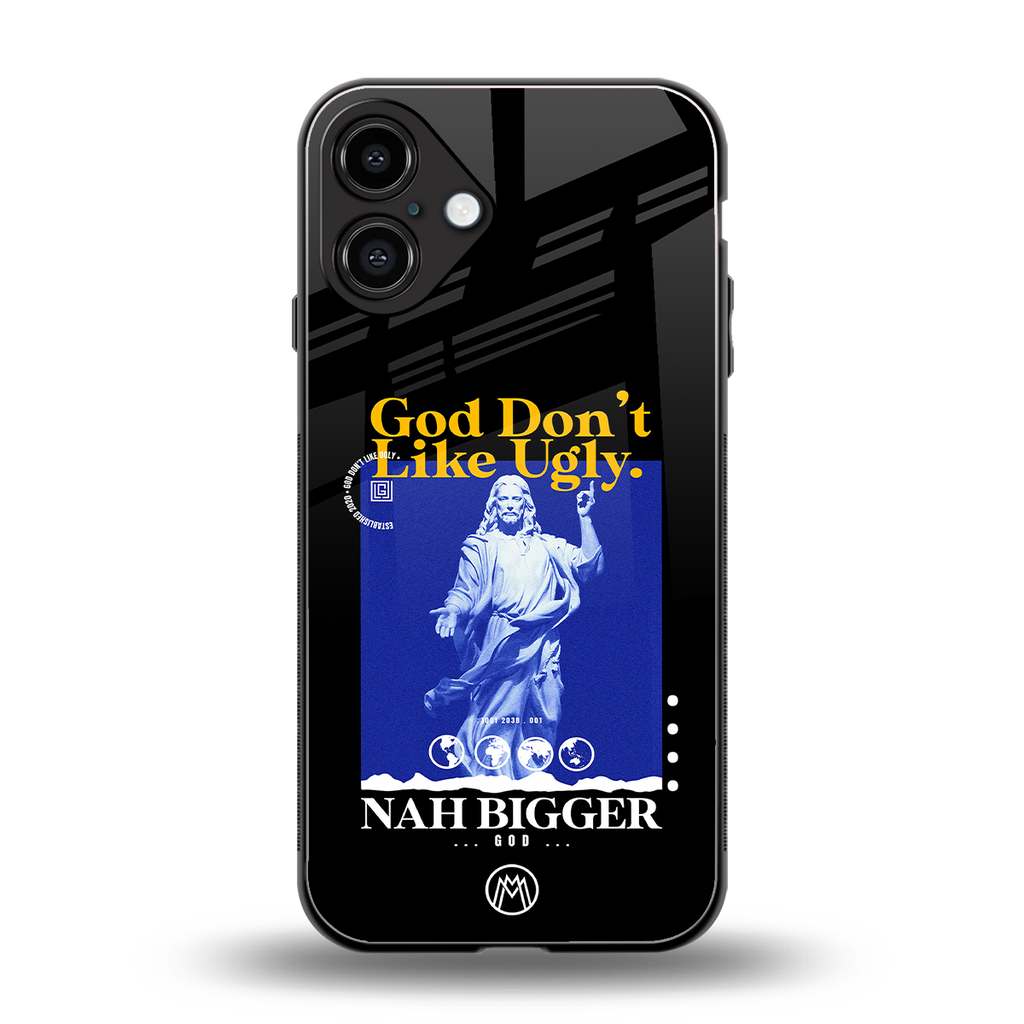 god don't like ugly exclusive back phone cover | glass case for iphone 16 plus
