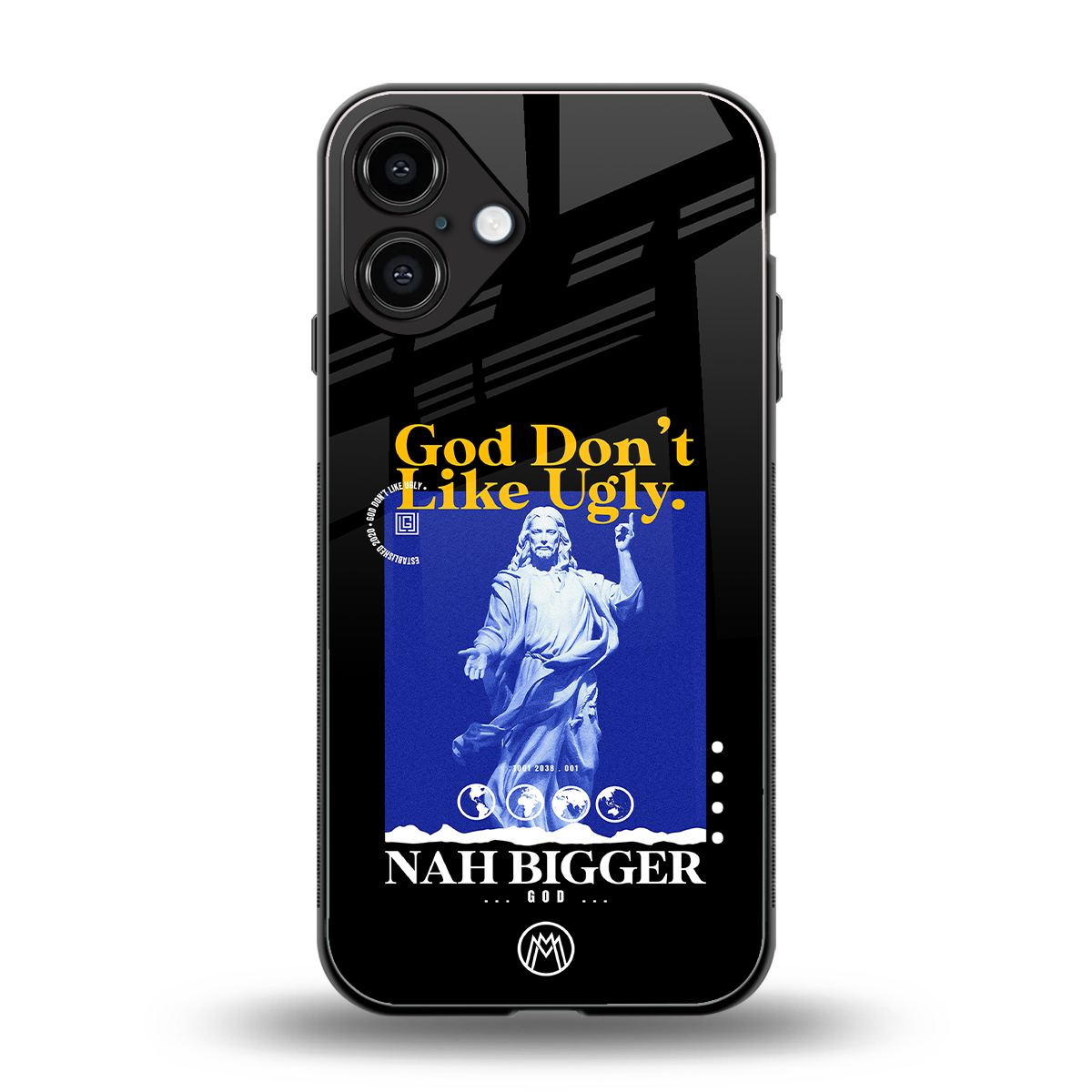 god don't like ugly exclusive back phone cover | glass case for iphone 16 plus