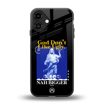 god don't like ugly exclusive back phone cover | glass case for iphone 16 plus