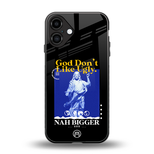 god don't like ugly exclusive back phone cover | glass case for iphone 16 plus