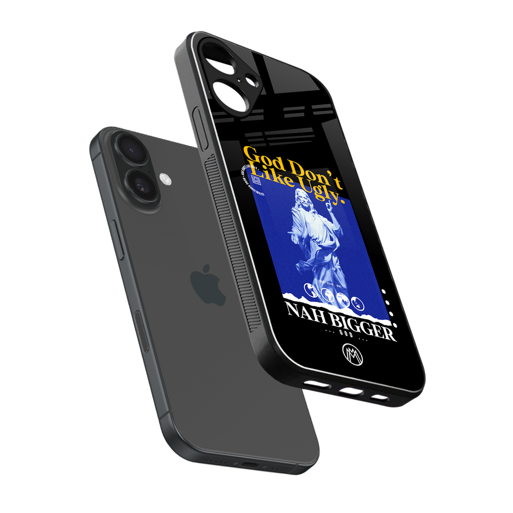 god don't like ugly exclusive back phone cover | glass case for iphone 16 plus