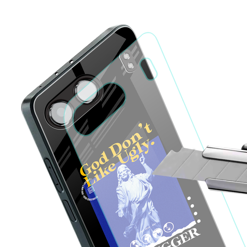 god don't like ugly exclusive back phone cover | glass case for oneplus nord 4