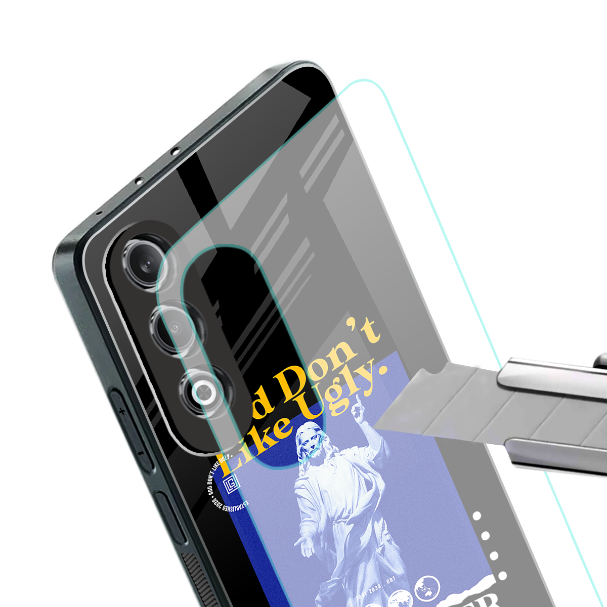 god don't like ugly exclusive back phone cover | glass case for oneplus nord ce 4