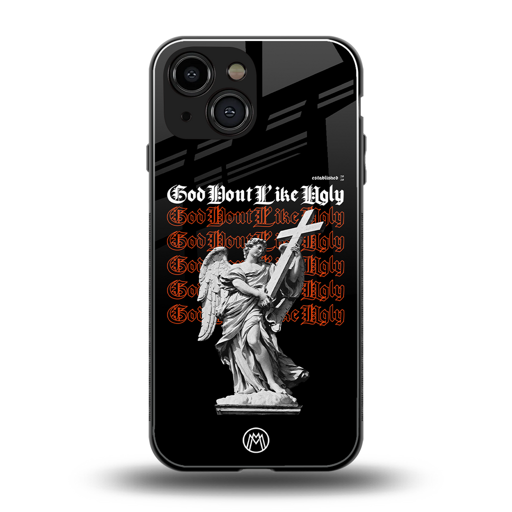 god don't like ugly back phone cover | glass case for iphone 13 mini