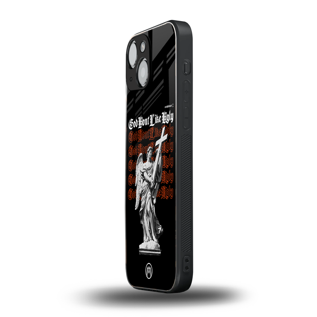 god don't like ugly back phone cover | glass case for iphone 13 mini