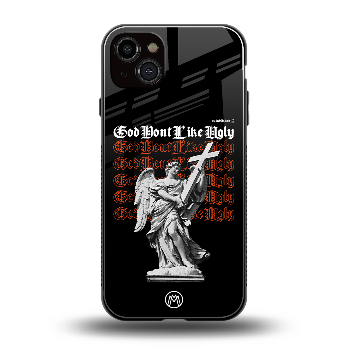 god don't like ugly back phone cover | glass case for iphone 15 plus