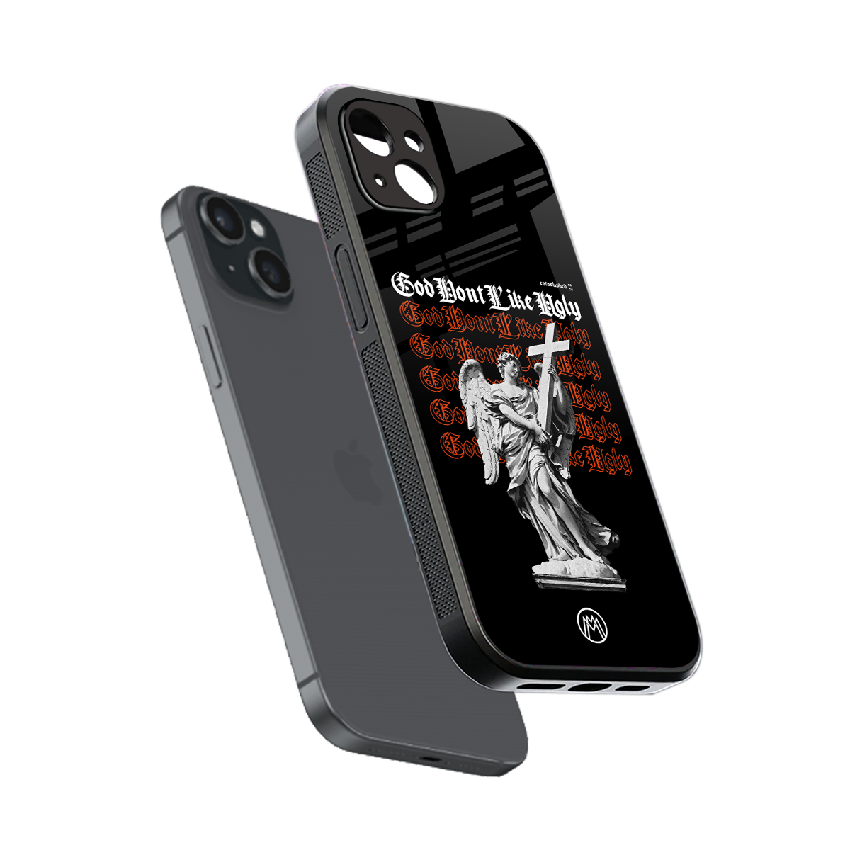 god don't like ugly back phone cover | glass case for iphone 15 plus
