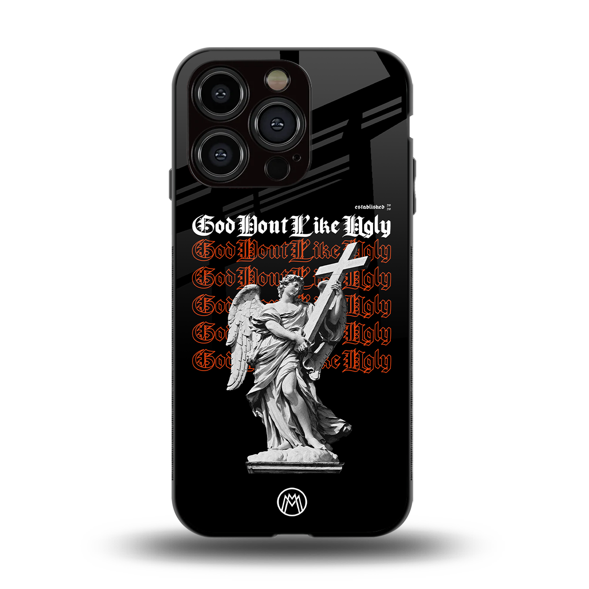 god don't like ugly back phone cover | glass case for iphone 15 pro