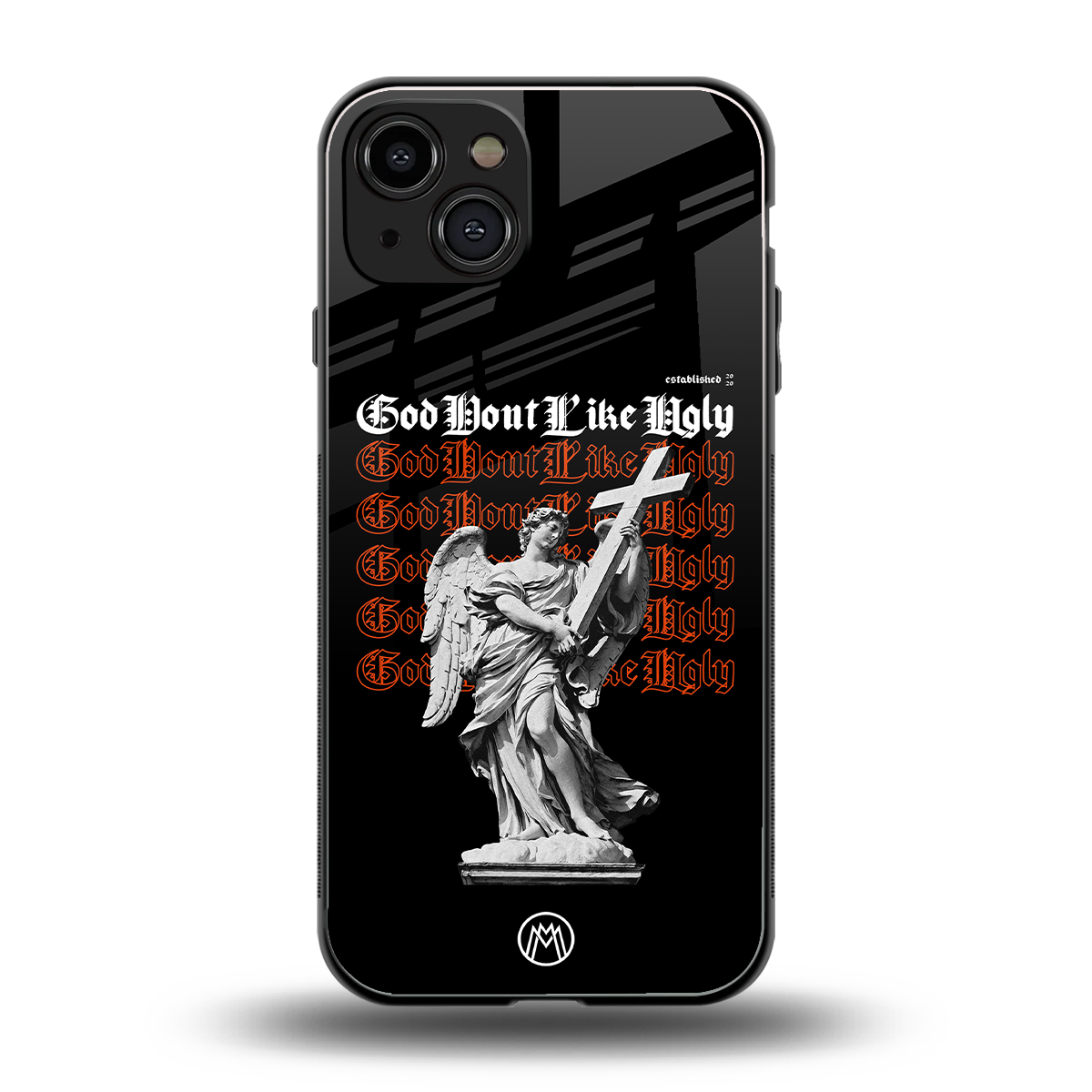 god don't like ugly back phone cover | glass case for iphone 14