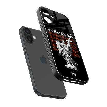 god don't like ugly back phone cover | glass case for iphone 16 plus