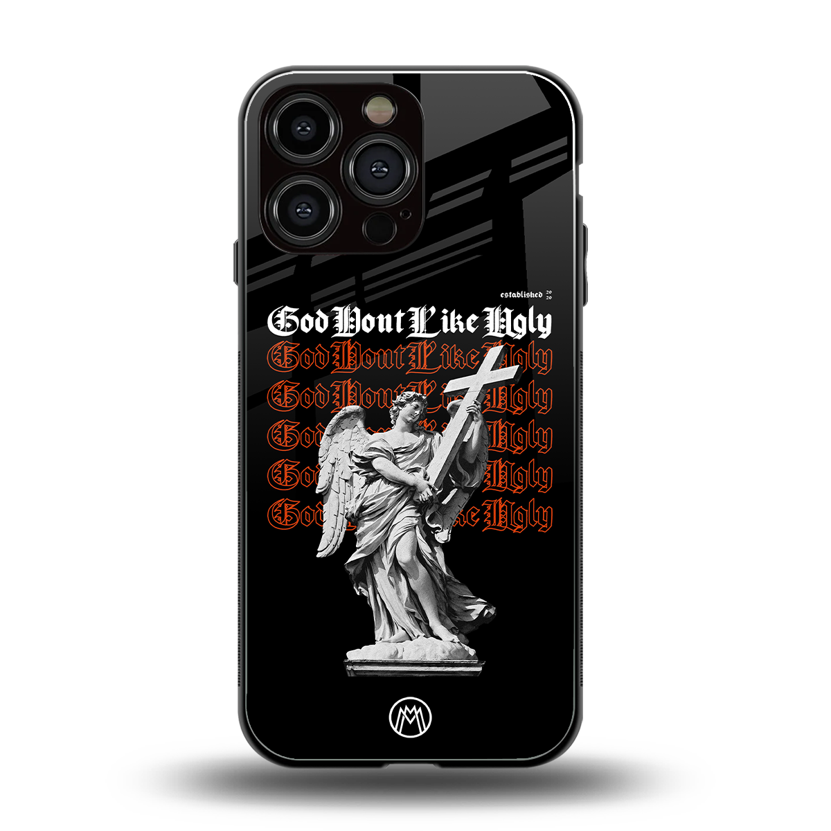 god don't like ugly back phone cover | glass case for iphone 16 pro max