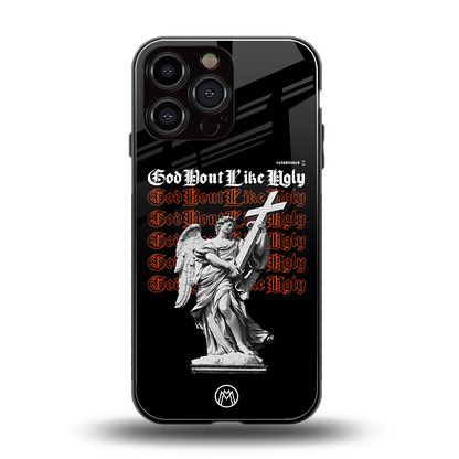god don't like ugly back phone cover | glass case for iphone 16 pro max